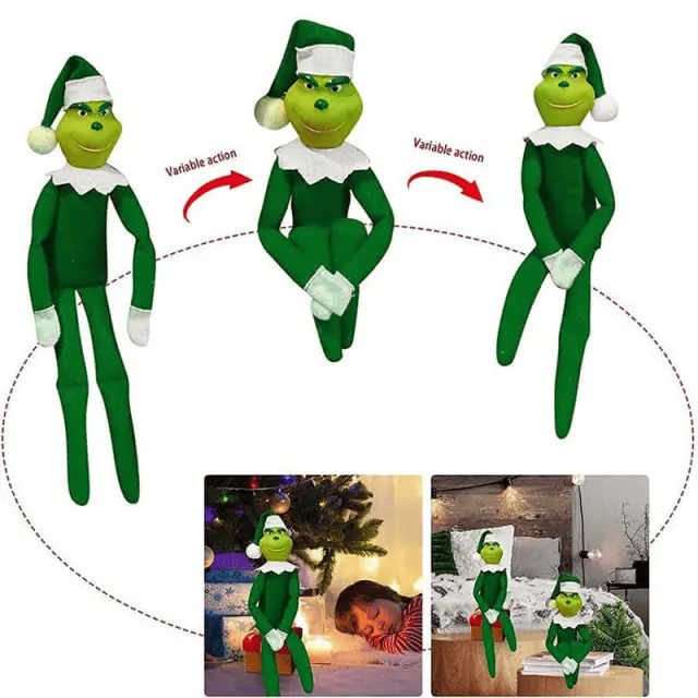 200 Pcs Christmas Grinch Doll Elf Pendant Christmas