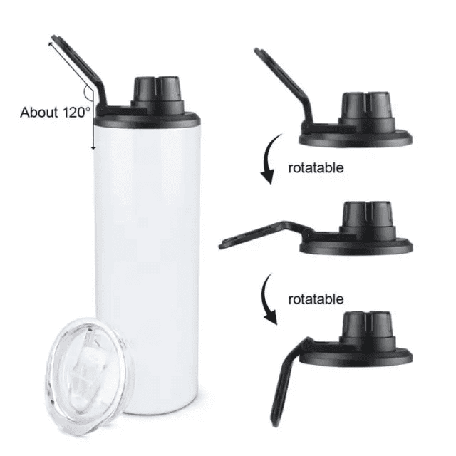20oz Straight Sport Tumbler with Screw Lid Stainles