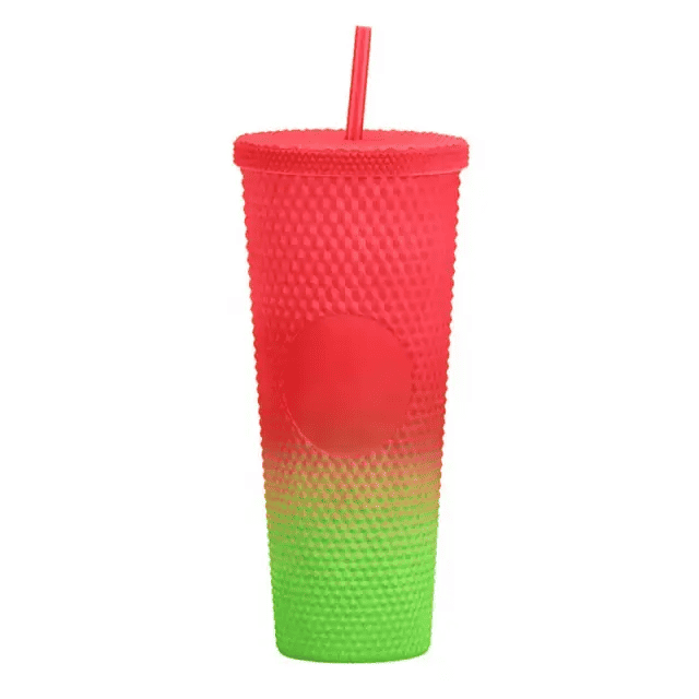 24oz Gradient Durian Grid Cup Pineapple Cup Plastic