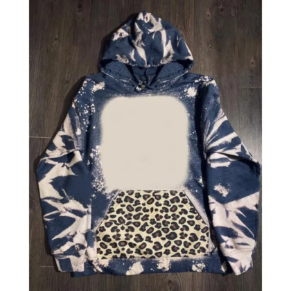Style F Sublimation Blank Hoodies Tie Dye Pullover_