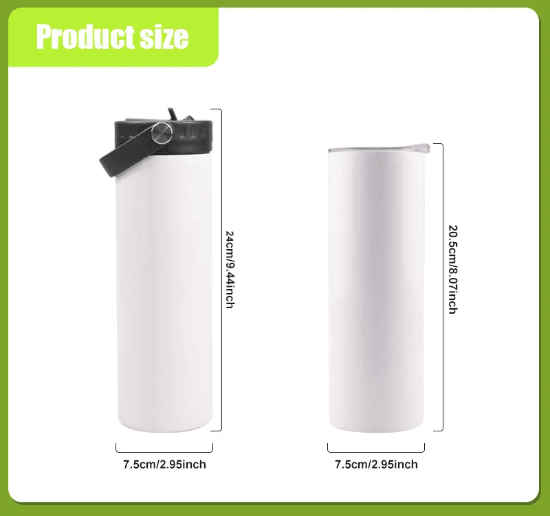 20oz Straight Stainless Steel Sublimation Tumbler Blanks2