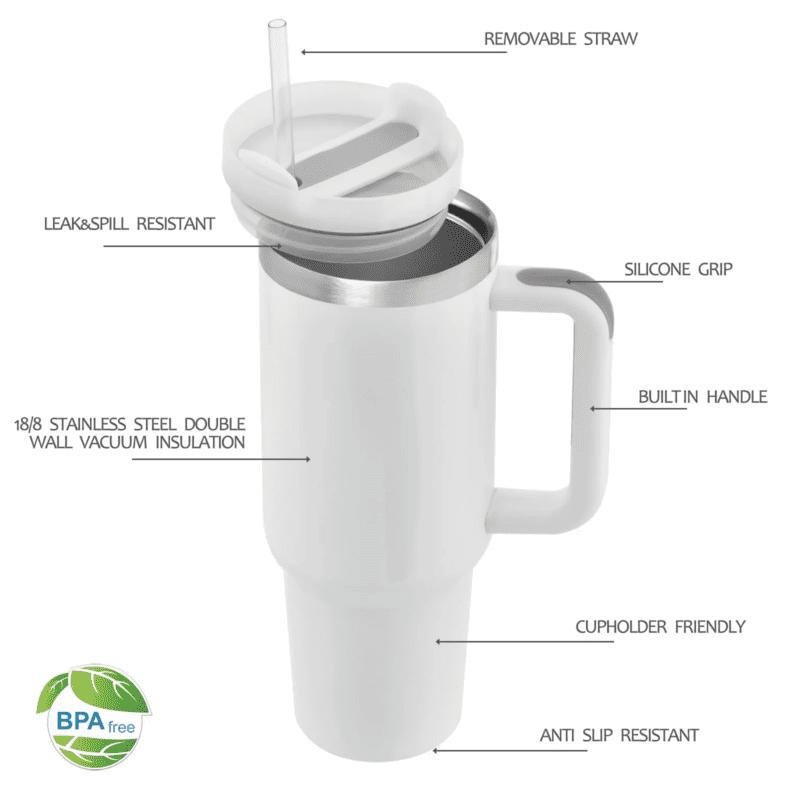 tumbler with straw stainless steel