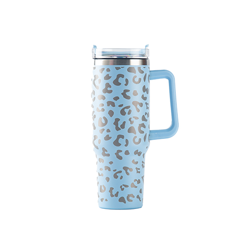 Stanley 40oz Leopard Tumbler with Handle Adventure Stainless Steel Water Bottle