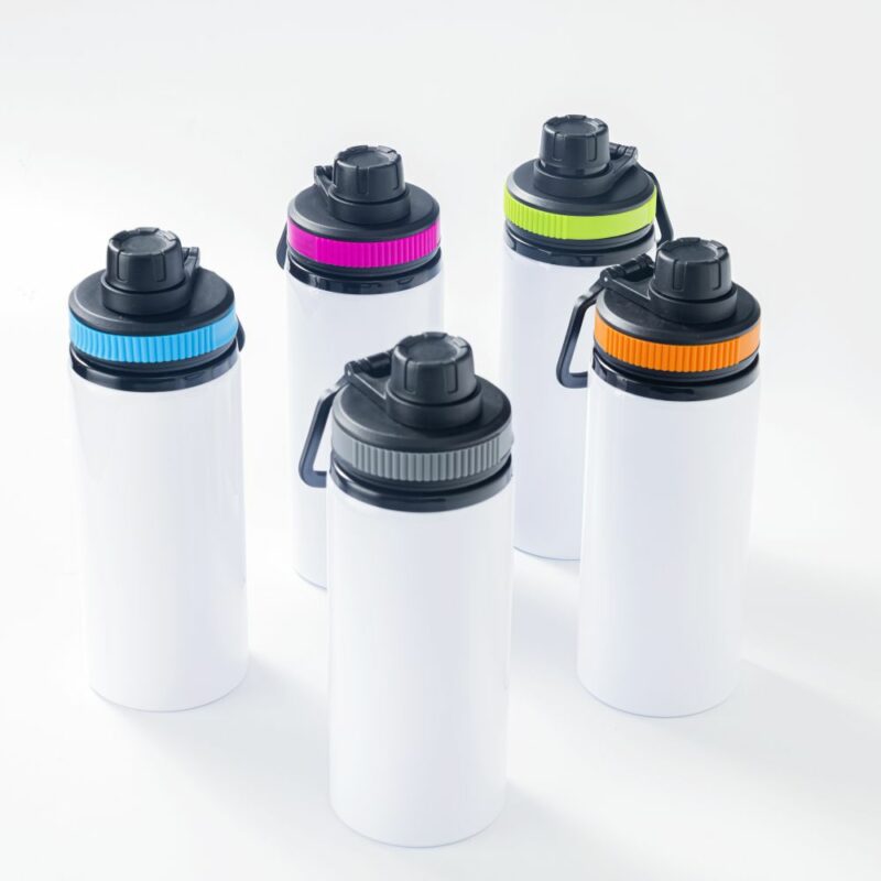 600ml Sublimation Blanks Alu Water Bottle with Colorful Cap