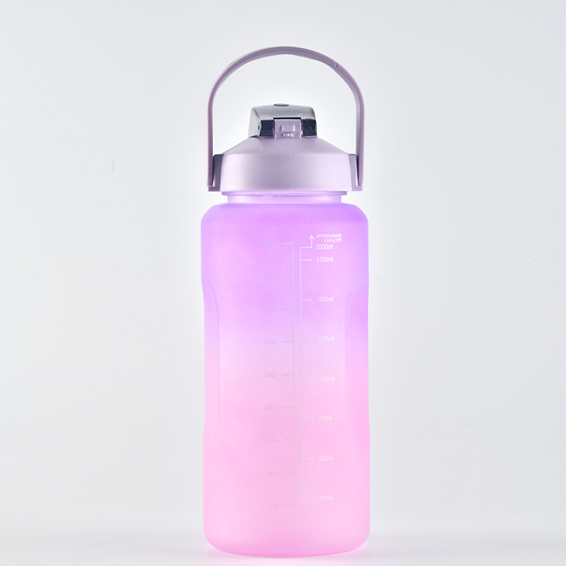 3 IN 1 Plastic Time Water Bottle Gym Fitness Water Bottles with Straw