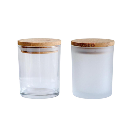 9oz Straight Sublimation Candle Jar with Bamboo Lids
