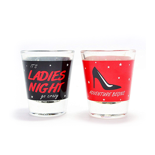 1.5oz Wine Glass Mugs with Heavy Base Clear & Frosted Tequila Cocktail Shot Glass Cups