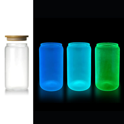 Sublimation Glow in Dark Beer Glass Can