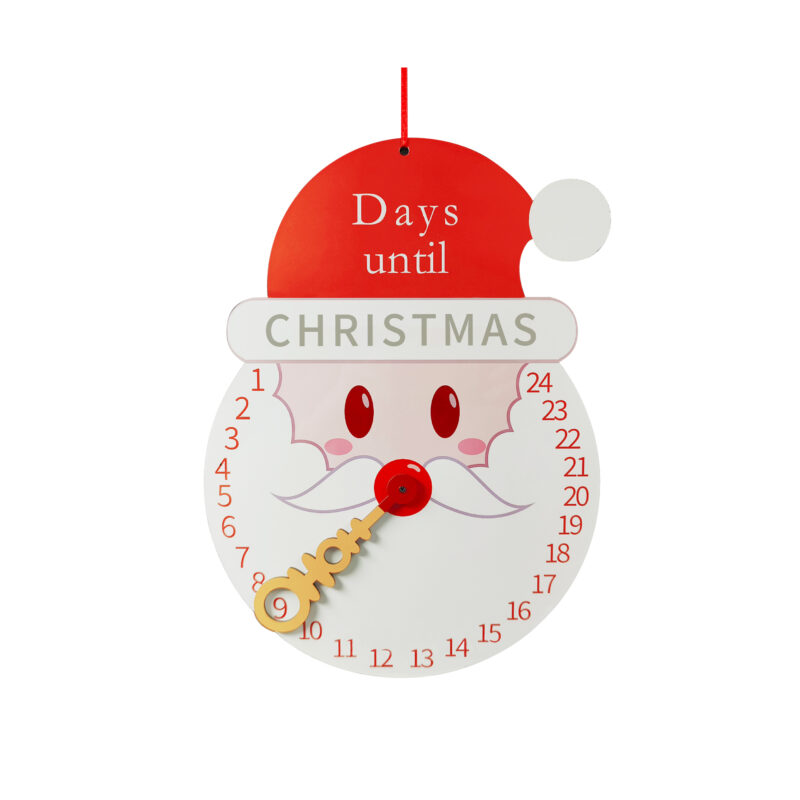 20pcs Santa Christmas Reusable Countdown Calendar Holiday Atmosphere Pendant