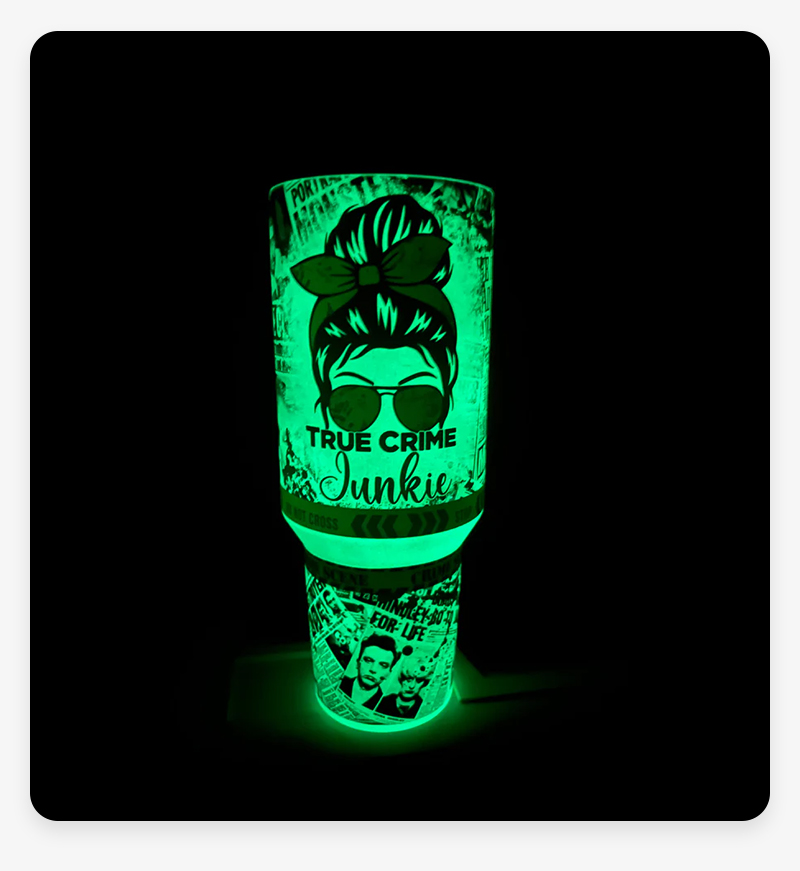 40oz Glow in the Dark Sublimation Tumblers with Handle Double Wall