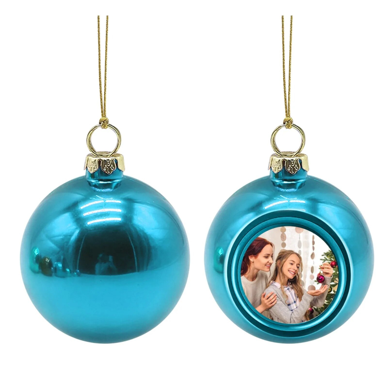 50pcs Christmas Blank Sublimation Pendant DIY Photo Print Christmas Tree Hanging Ball Ornaments Decoration