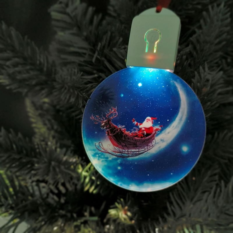 50pcs Double-Sided Printing Thermal Transfer Christmas Pendant 
