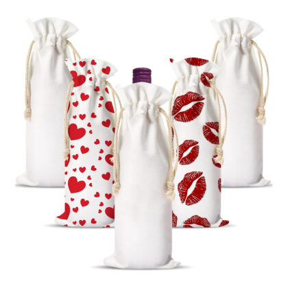 Sublimation Blank Polyester Wine Bag Heat Transfer DIY Bag for Christmas