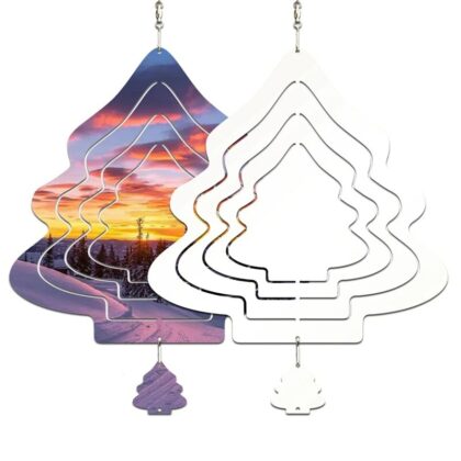 Sublimation Wind Spinner Blanks Kit 10 Inch Christmas Tree Shaped