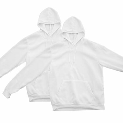 25pcs Sublimation Polyester Blank White Hoodie
