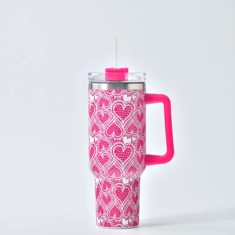 40oz Gradient Shimmer Sublimation Tumbler with Handle