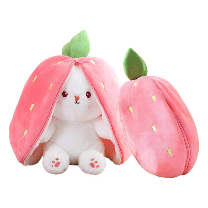 Easter Reversible Bunny Strawberry Pillow Doll
